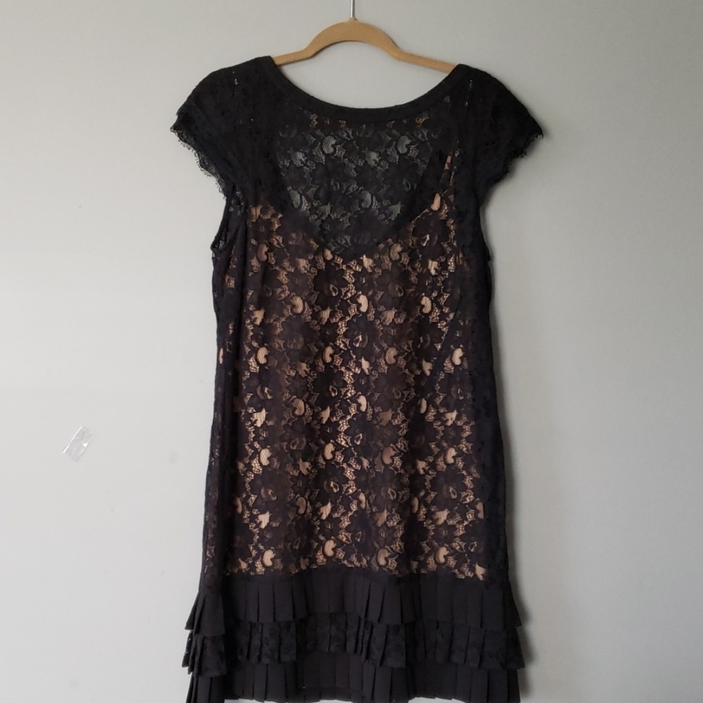 Jessica Simpson black ruffled dress